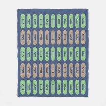 Anpassat namn för modern Geometric Blue Grönt Latt