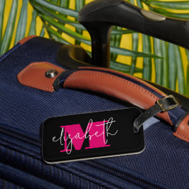 Anpassat namn för Modern Monogram Bagagebricka