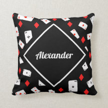 Anpassat namn för Modern Red & Black Poker Theme M