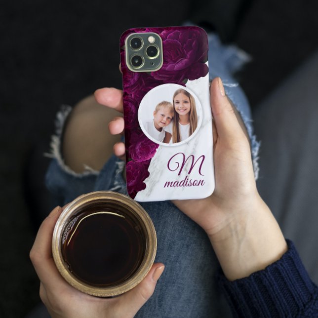 Anpassat namn för monogram foto Modern Blommigt Ma (Skapare uppladdad)