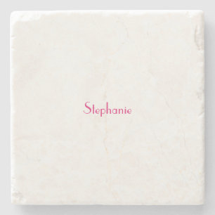 Anpassat namn för Monogram-mall Rosa Gift 2023 Stenunderlägg