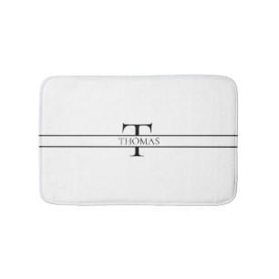 Anpassat namn för Monogrammed Personlig för elegan Badrumsmatta