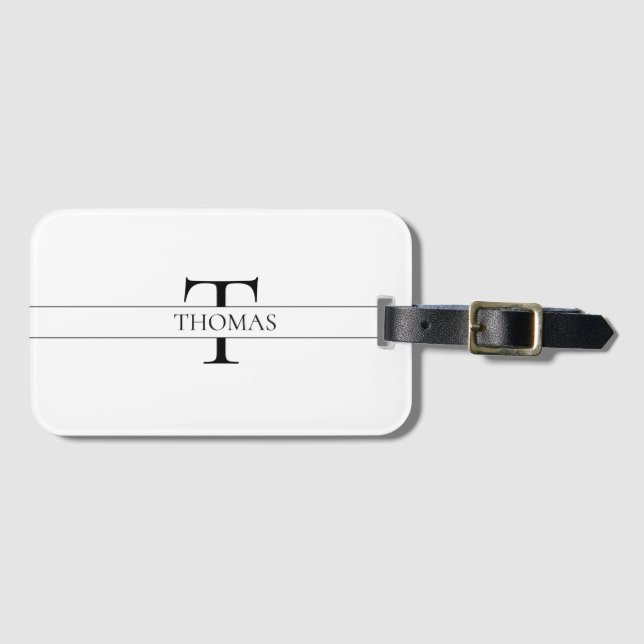 Anpassat namn för Monogrammed Personlig för elegan Bagagebricka (Framsida horisontal)