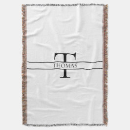 Anpassat namn för Monogrammed Personlig för elegan Filt