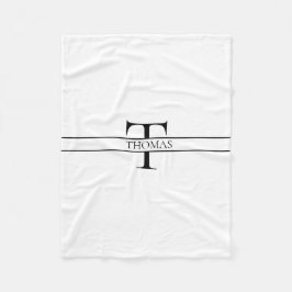 Anpassat namn för Monogrammed Personlig för elegan Fleecefilt