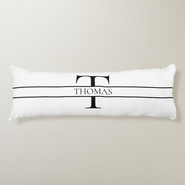 Anpassat namn för Monogrammed Personlig för elegan Kroppskudde (Framsidan)