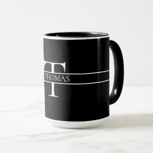 Anpassat namn för Monogrammed Personlig för elegan Mugg