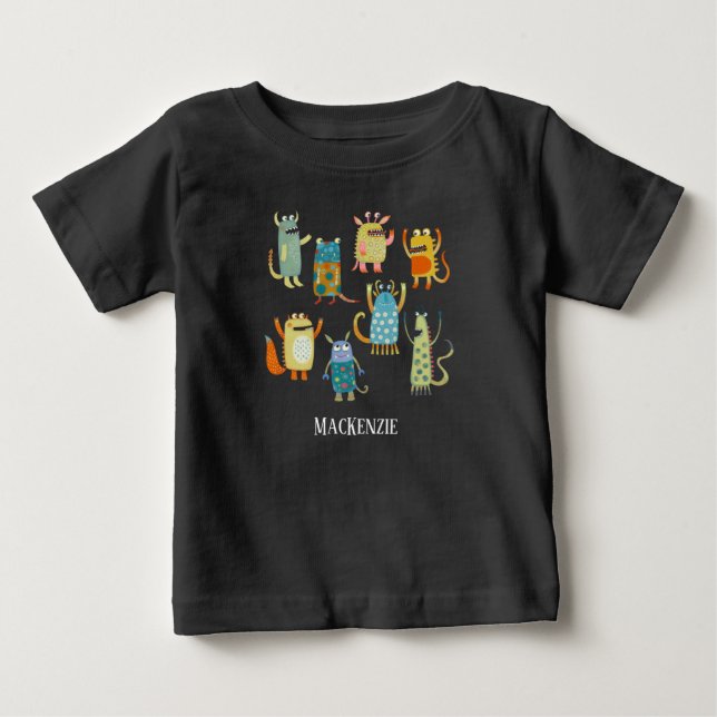 Anpassat namn för monsterfamilj t shirt (Framsida)