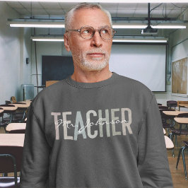 Anpassat namn för mörk Manar Retro Teacher-utvärde T Shirt