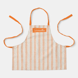 Anpassat namn för orange stripe Apron