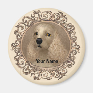 Anpassat namn för organiserat cocker-spaniel magnet