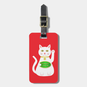 Anpassat namn för Oriental Lucky Cat Bagagebricka