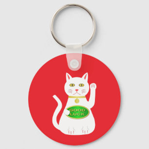 Anpassat namn för Oriental Lucky Cat Nyckelring