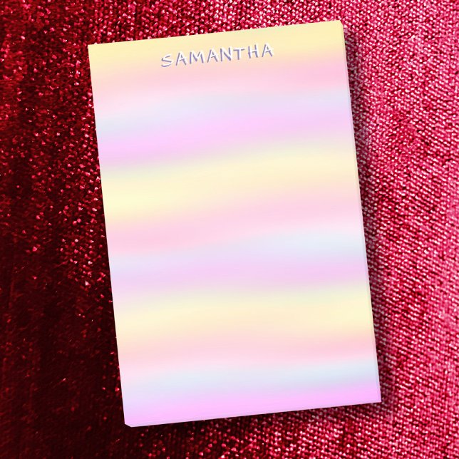 Anpassat namn för övertoningsvattenfärg för rosa g post-it block (Skapare uppladdad)