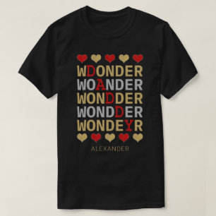 Anpassat namn för pappa Red Guld Silver Glitter T Shirt