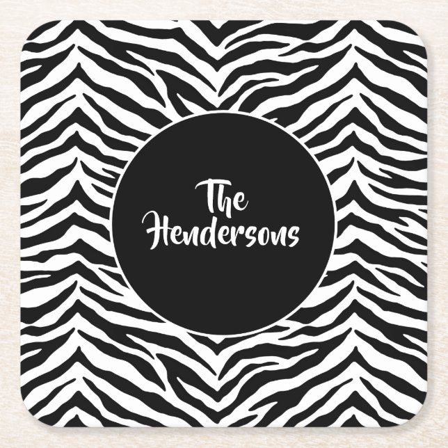 Anpassat namn för pappra Underlägg Papper Kvadrat (Framsidan)