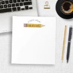 Anpassat namn för pennanteckning för lärarklassrum anteckningsblock<br><div class="desc">Det här är en anteckningsruta för eget namn på pennanteckning för lärarklassrum!</div>