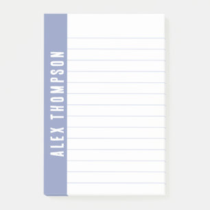 Anpassat namn för periwinkle-blått Längt Post-it Block