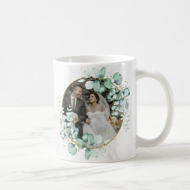 Anpassat namn för personlig, Bild, Bröllop Gift Kaffemugg (Höger)