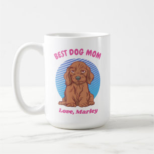 Anpassat namn för personlig Dachshund Puppy Hund M Kaffemugg