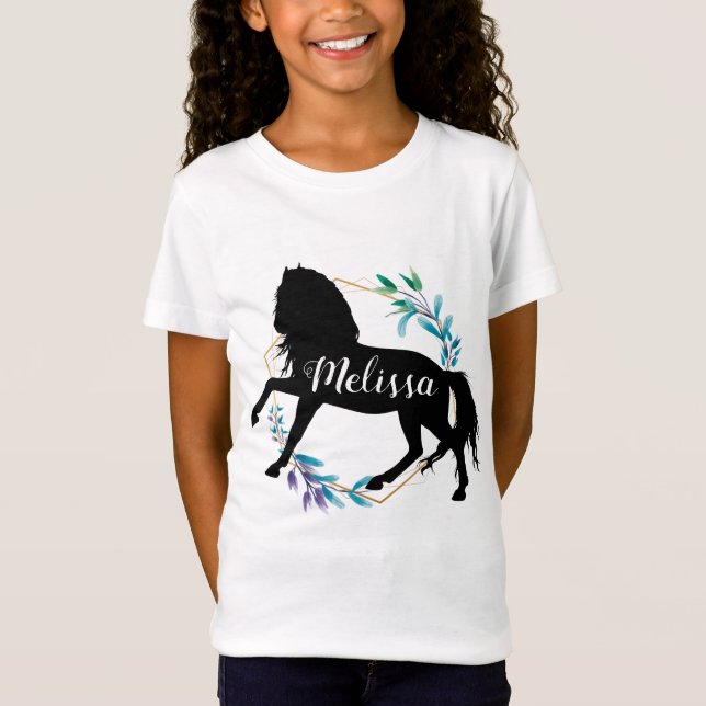 Anpassat namn för personlig Equestrian Horse Ridin T Shirt (Framsida)