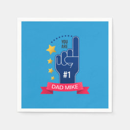 Anpassat namn för personlig Fars dag | Napkin Pappersservett