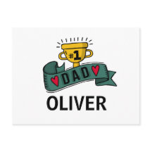 Anpassat namn för personlig Fars dag | vykort