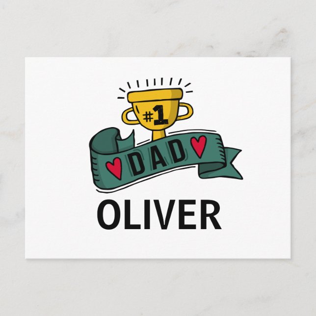 Anpassat namn för personlig Fars dag | vykort (Framsida)