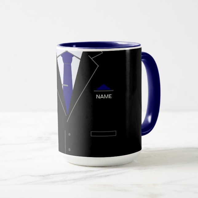 Anpassat namn för personlig Funny Business Coffee  Mugg (Framsida höger)
