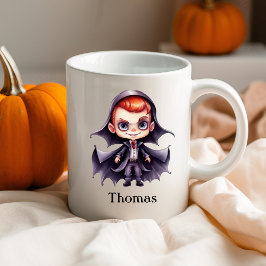 Anpassat namn för personlig Halloween Dracula Kaffemugg