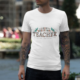 Anpassat namn för personlig Lärare julklapp T Shirt
