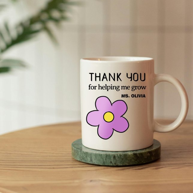 Anpassat namn för personlig Lärare - uppskattning  Kaffemugg (Skapare uppladdad)