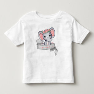 Anpassat namn för Personlig Namn Elephant Flicka T Shirt