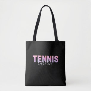 Anpassat namn för personlig Tennis Player Girl Cut Tygkasse