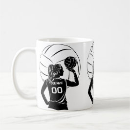 Anpassat namn för personlig Volleyball Player, num Kaffemugg