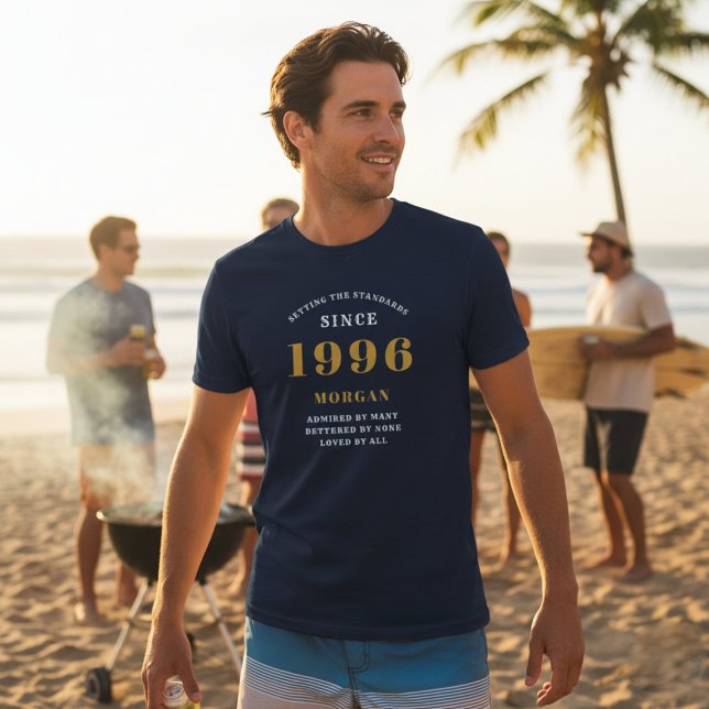 Anpassat namn för Personligen 30års födelsedag 199 T Shirt (30th birthday tshirt worn at a beach)