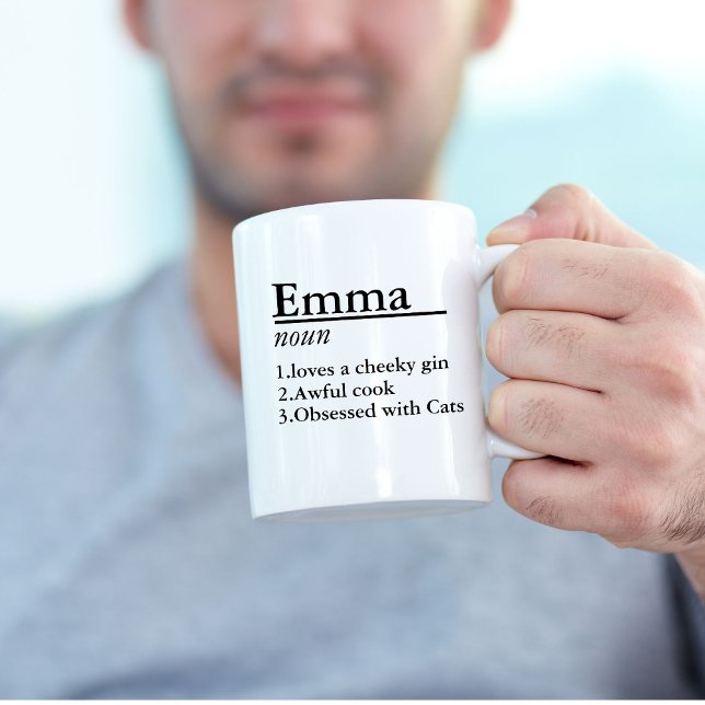 Anpassat namn för personligens definitionskvitton  kaffemugg (Skapare uppladdad)
