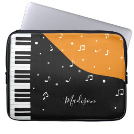 Anpassat namn för Piano Music laptop sleeve