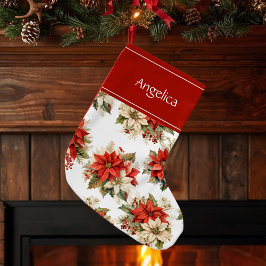 Anpassat namn för Poinsettias Liten Julstrumpa