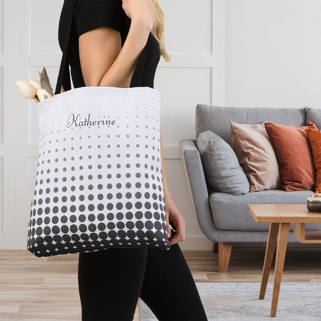 Anpassat namn för Polka dots för övertoning av tre Tygkasse (Skapare uppladdad)