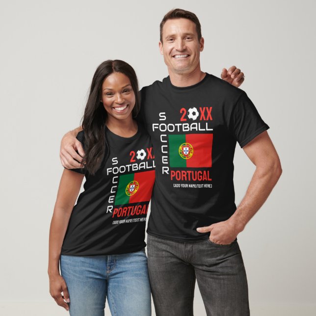 Anpassat namn för PORTUGAL-fotboll 2024 T Shirt (Unisex)