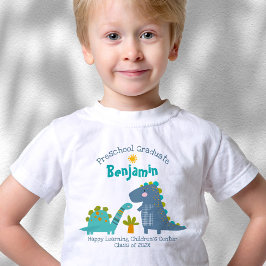 Anpassat namn för Preschool Boy Studenten Dinosaur T Shirt