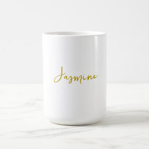 Anpassat namn för Professionellen guld Färg Callig Kaffemugg