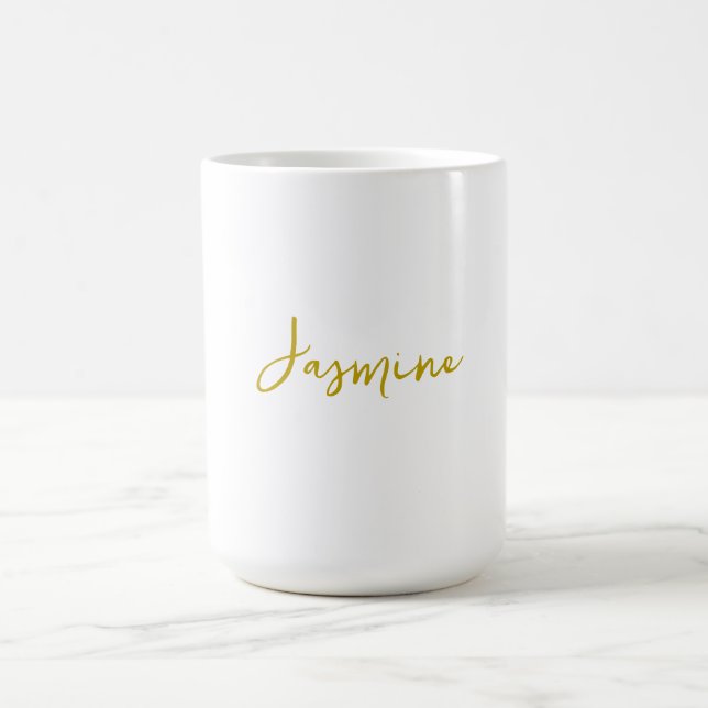 Anpassat namn för Professionellen guld Färg Callig Kaffemugg (Center)