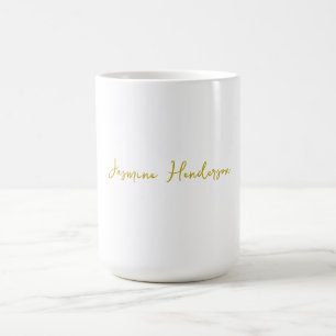 Anpassat namn för Professionellen guld Färg Callig Kaffemugg