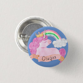 Anpassat namn för 🌈 Rainbow Unicorn Knapp