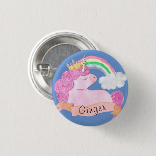 Anpassat namn för 🌈 Rainbow Unicorn Knapp