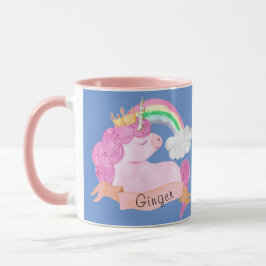 Anpassat namn för 🌈 Rainbow Unicorn Mugg