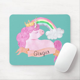 Anpassat namn för 🌈 Rainbow Unicorn Musmatta