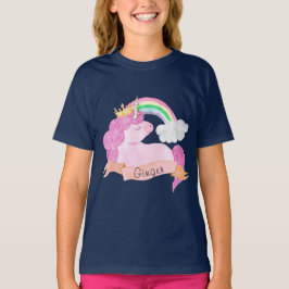 Anpassat namn för 🌈 Rainbow Unicorn T Shirt